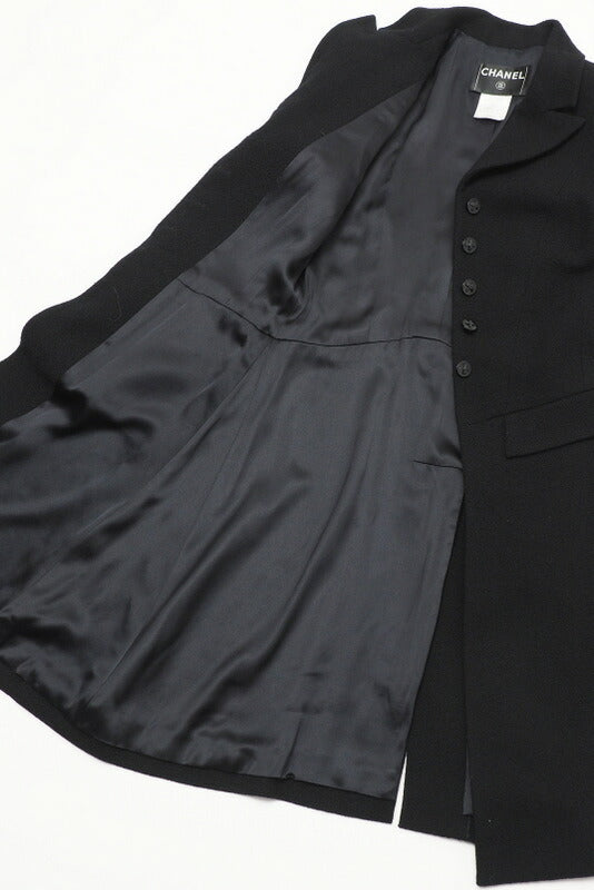 CHANEL coat P29407V19403 wool black 38