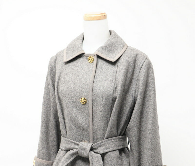 CELINE Stainless collar coat wool gray No size listed