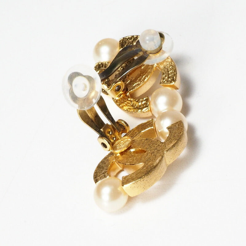 CHANEL Earring Gold Plated, Pearl gold Women