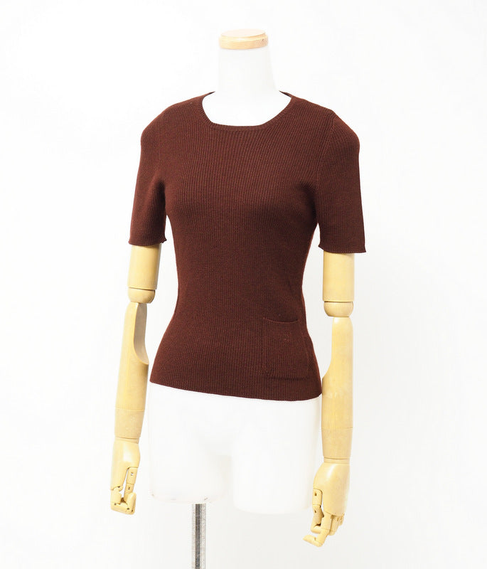 CHANEL knit P09475 cashmere Brown/Bordeaux type 40