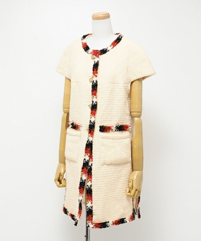 CHANEL Jacket P31644 tweed cream Women 38