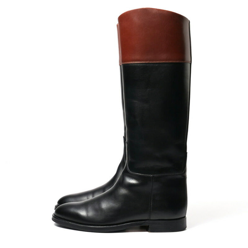 HERMES boots leather black Women No size listed