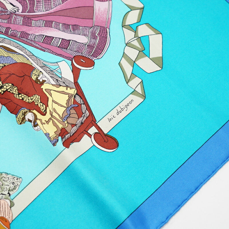 HERMES scarf silk Blue type Women