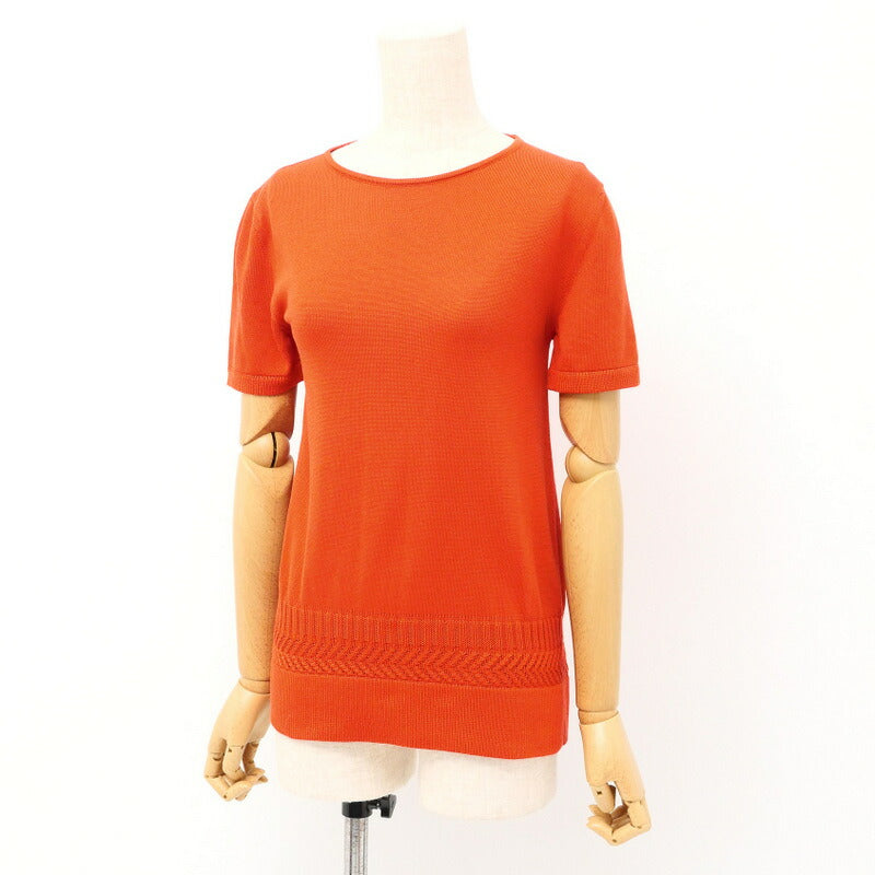 HERMES knit knit Orange type Women 34