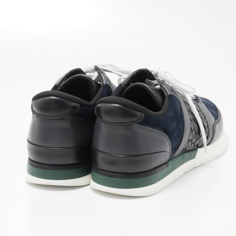 BOTTEGAVENETA sneakers 392223 VT047 8298 leather Navy, Black, Green mens 42