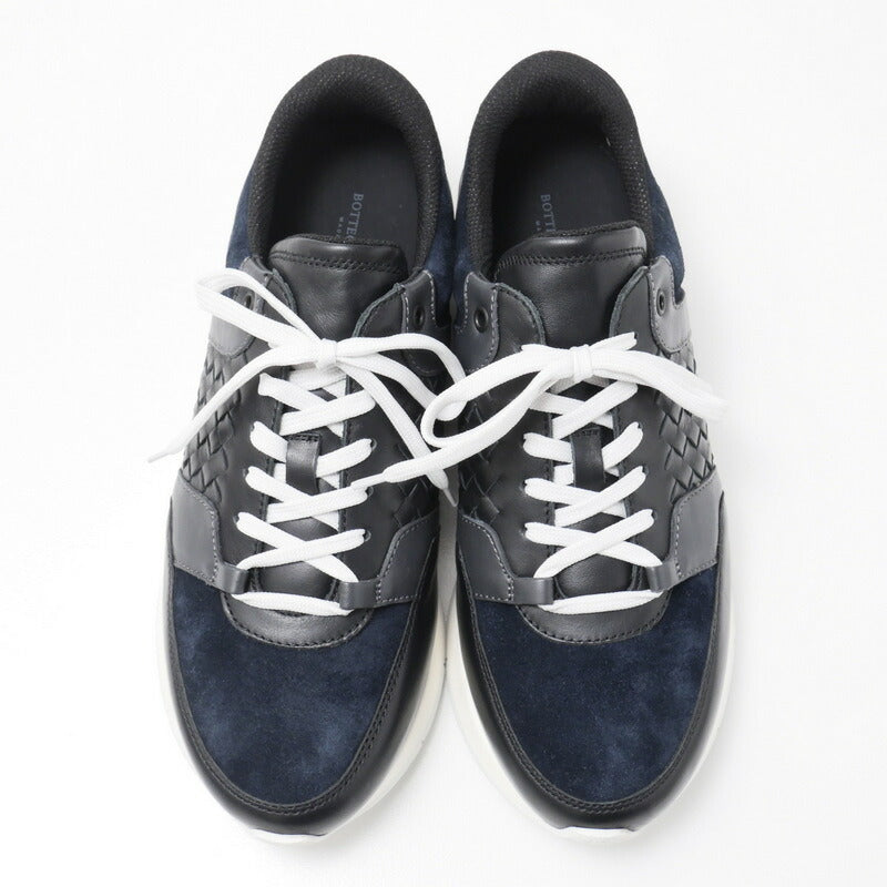 BOTTEGAVENETA sneakers 392223 VT047 8298 leather Navy, Black, Green mens 42