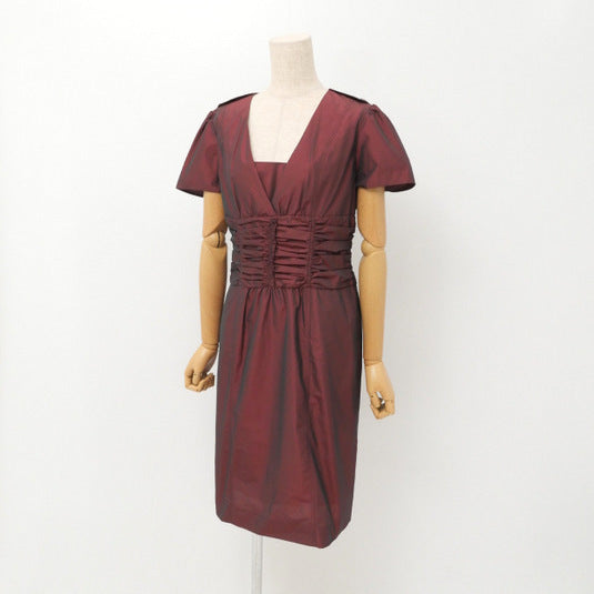BURBERRY one piece 100% polyester% Bordeaux FM056-935-18 Women 38