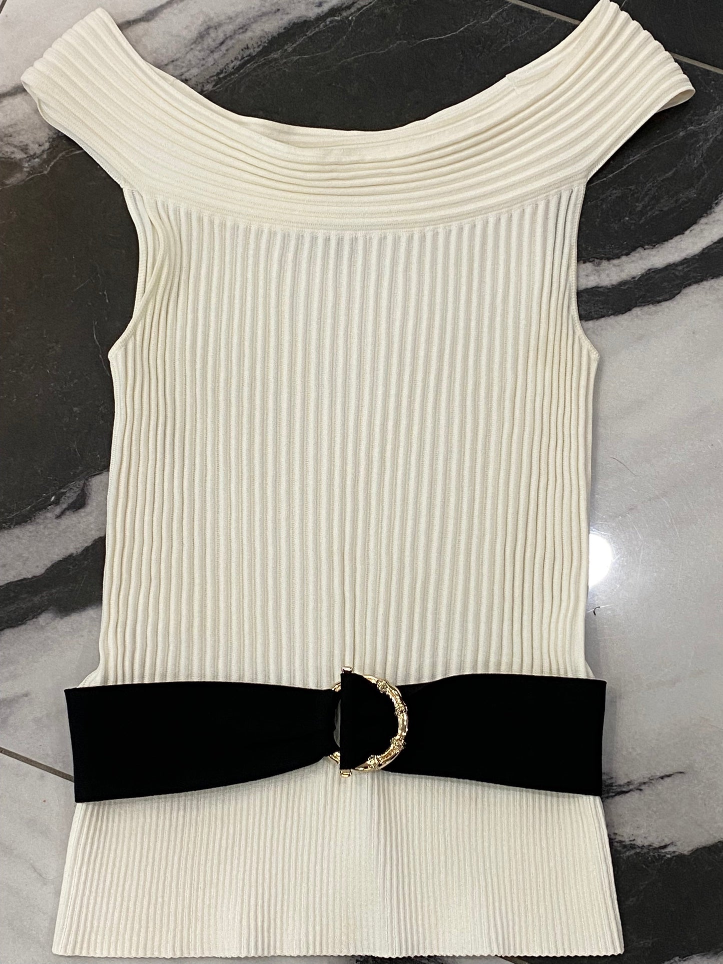 GUCCI KNITTED OFF SHOULDER TOP