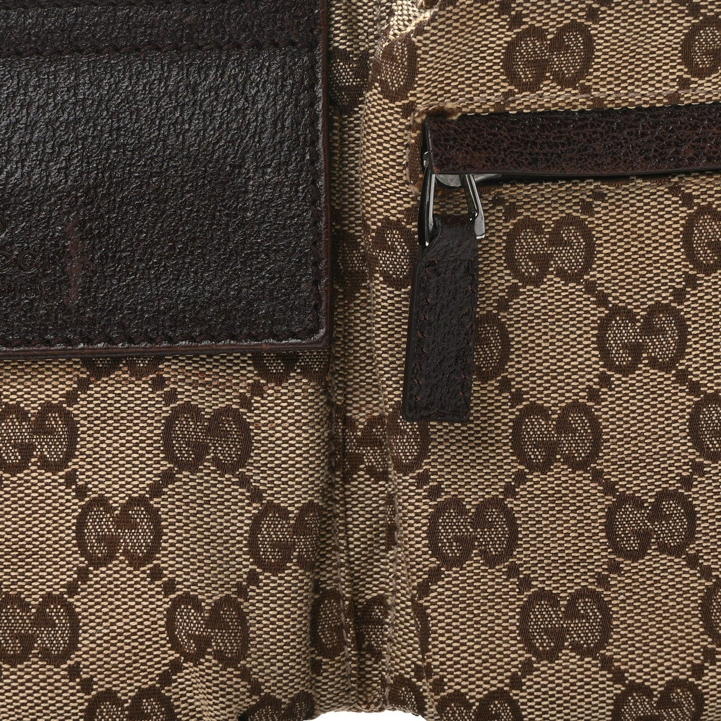 GUGGI GG SUPREME MONOGRAM WEB DOUBLE POCKET BELT BAG
