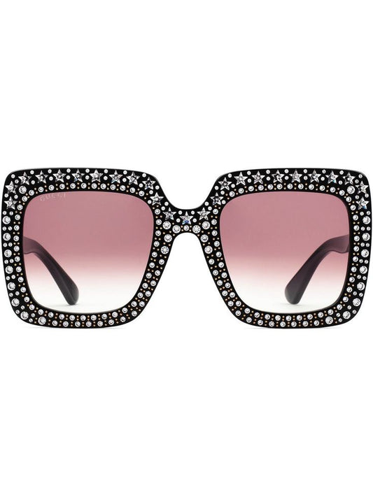 GUCCI OVERSIZED GG0148S 005 CRYSTAL SUNGLASSES
