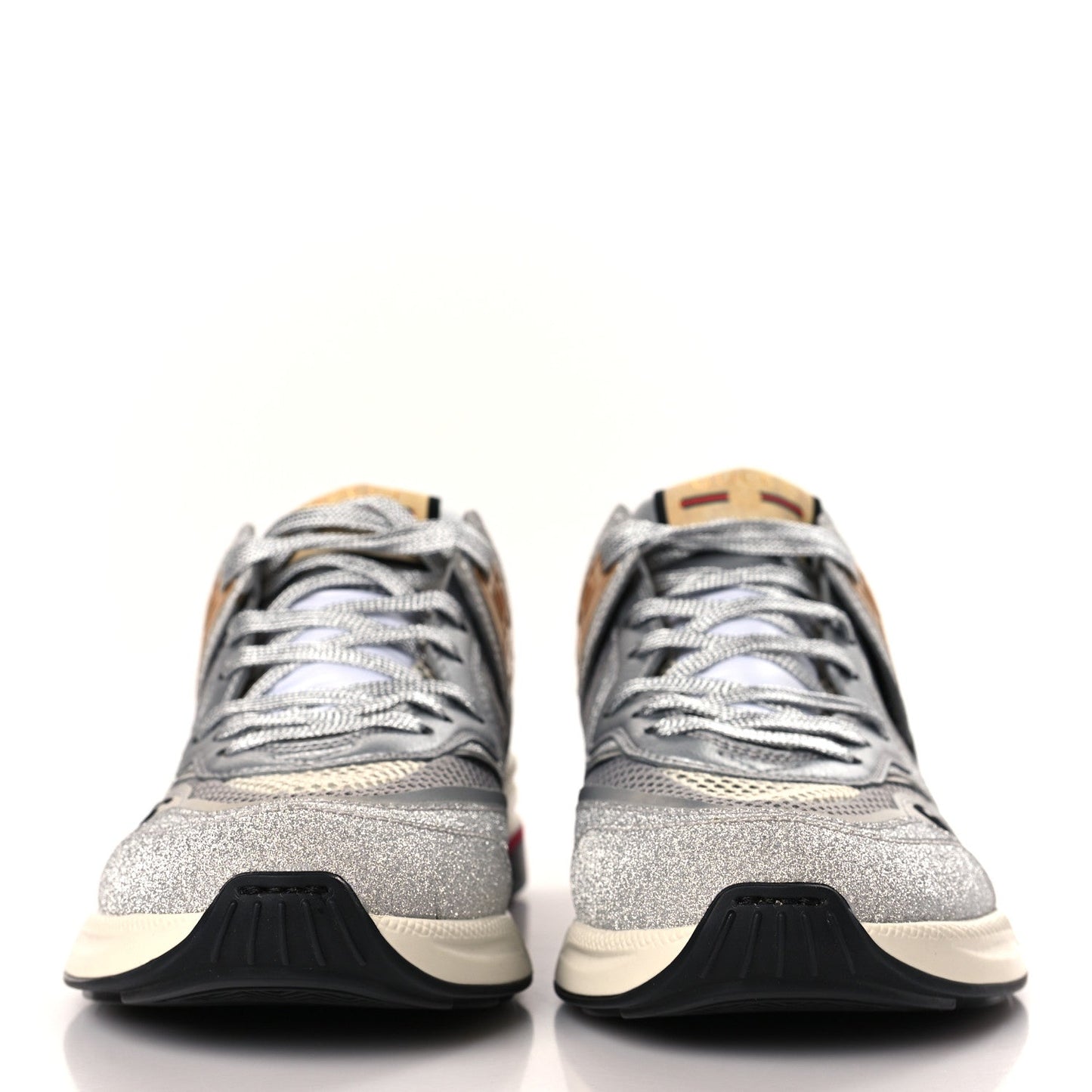 GUCCI ULTRASPACE GLITTER CALFSKIN MESH SNEAKERS