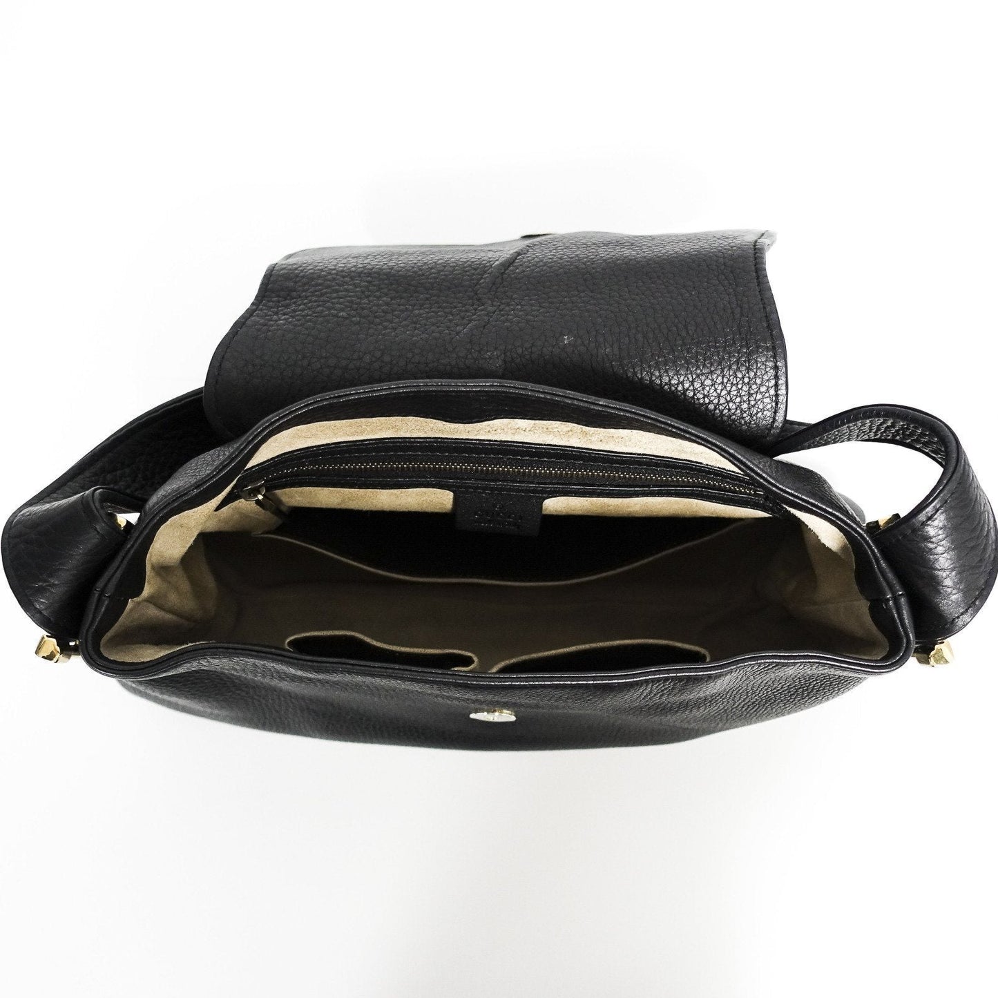 Gucci 1973 Black Leather Shoulder Bag