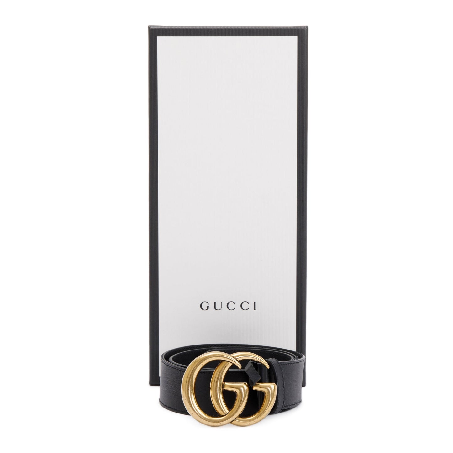 Gucci 2015 Re-Edition Black Wide Leather Belt 75 30