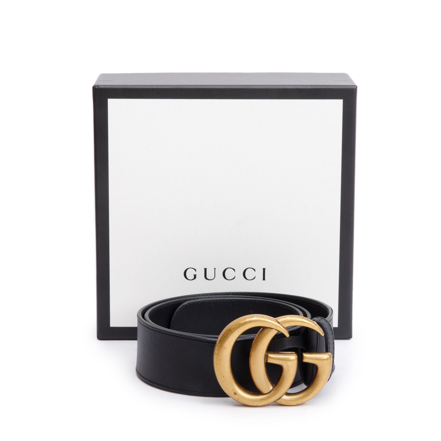 Gucci 2015 Re-Edition Black Wide Leather Belt 75 30