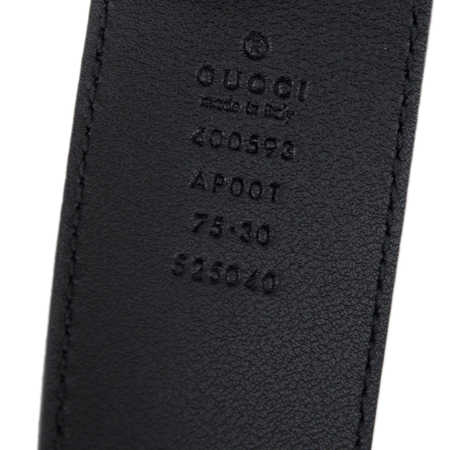 Gucci 2015 Re-Edition Black Wide Leather Belt 75 30