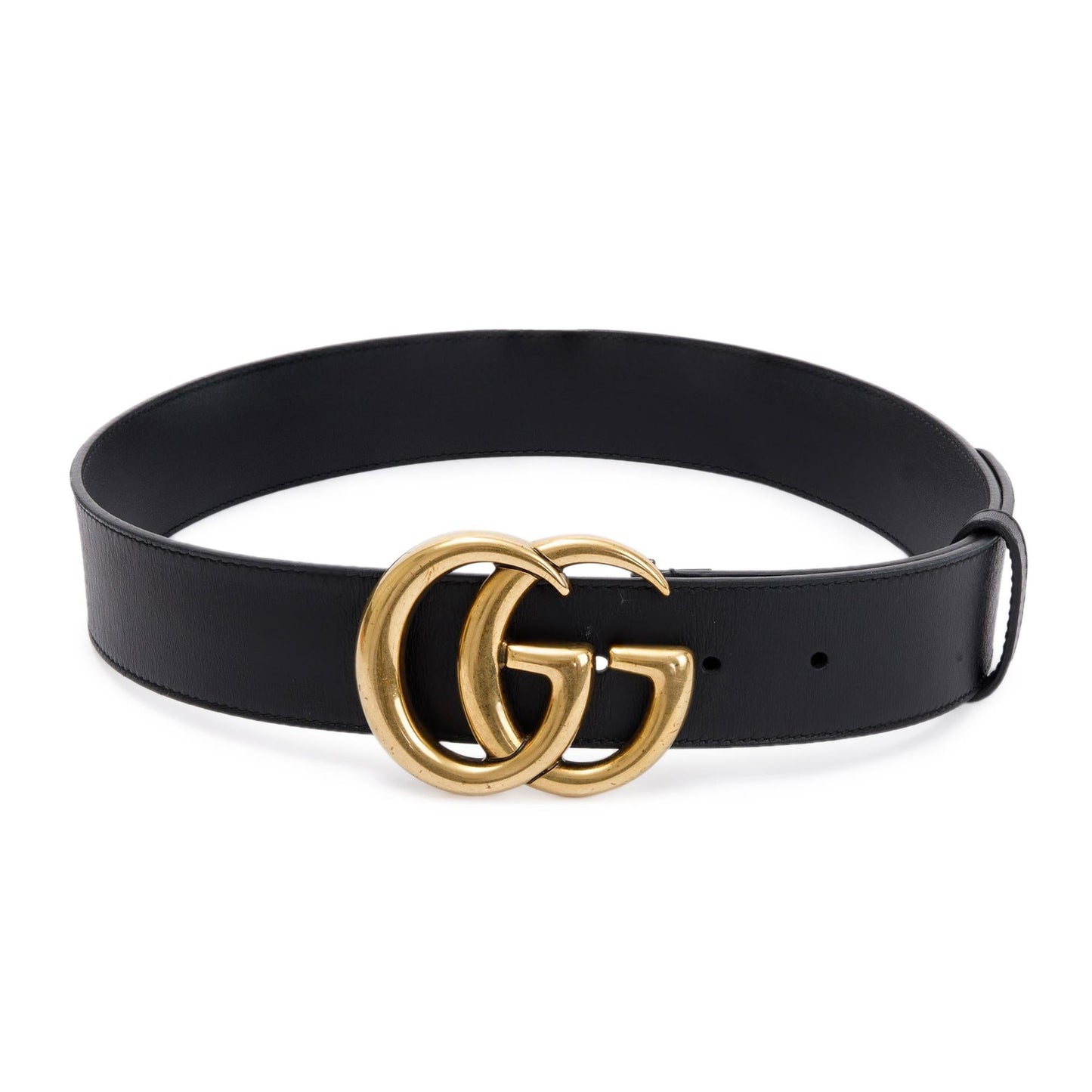Gucci 2015 Re-Edition Black Wide Leather Belt 75 30