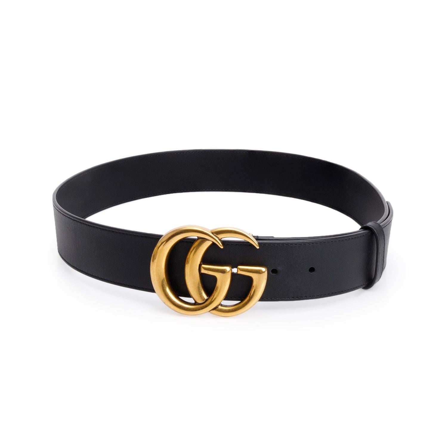 Gucci 2015 Re-Edition Black Wide Leather Belt 85 34