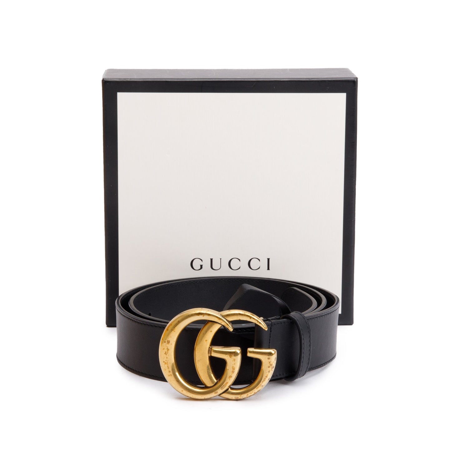 Gucci 2015 Re-Edition Black Wide Leather Belt 90 36