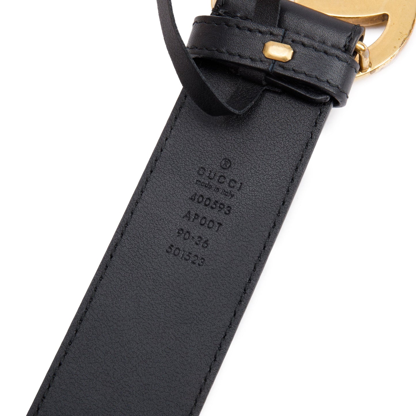 Gucci 2015 Re-Edition Black Wide Leather Belt 90 36