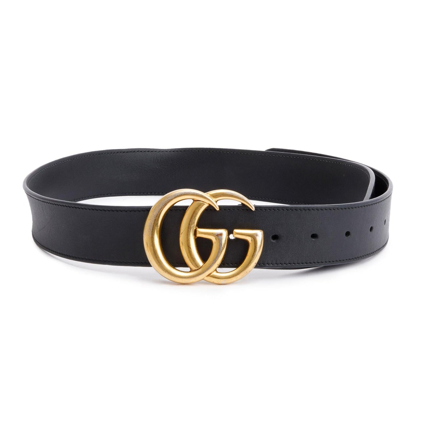 Gucci 2015 Re-Edition Black Wide Leather Belt 90 36