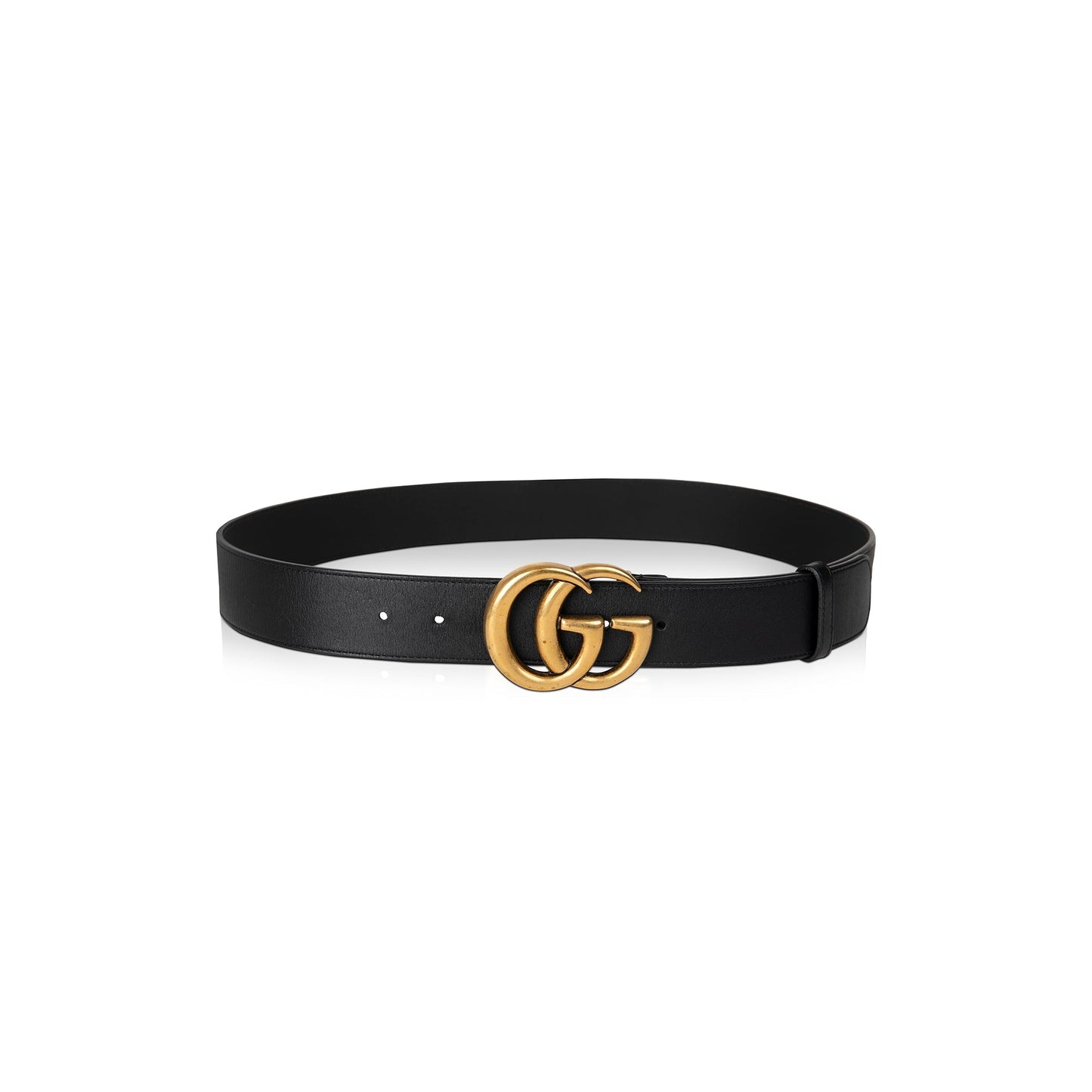 Gucci 2015 Re-edition Wide Leather Belt with Double G Buckle