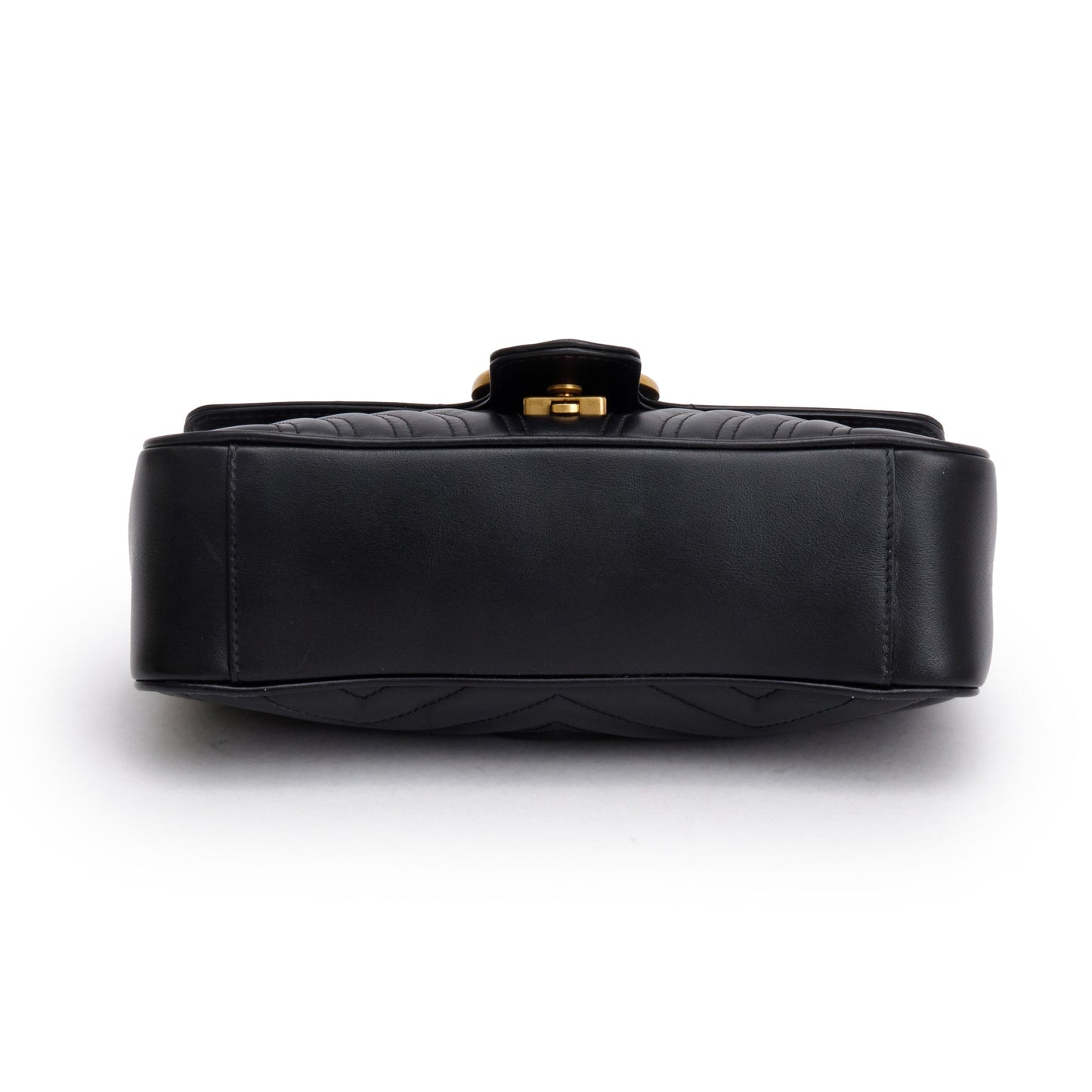 Gucci 2021 Black GG Marmont Matelasse Small Shoulder Bag