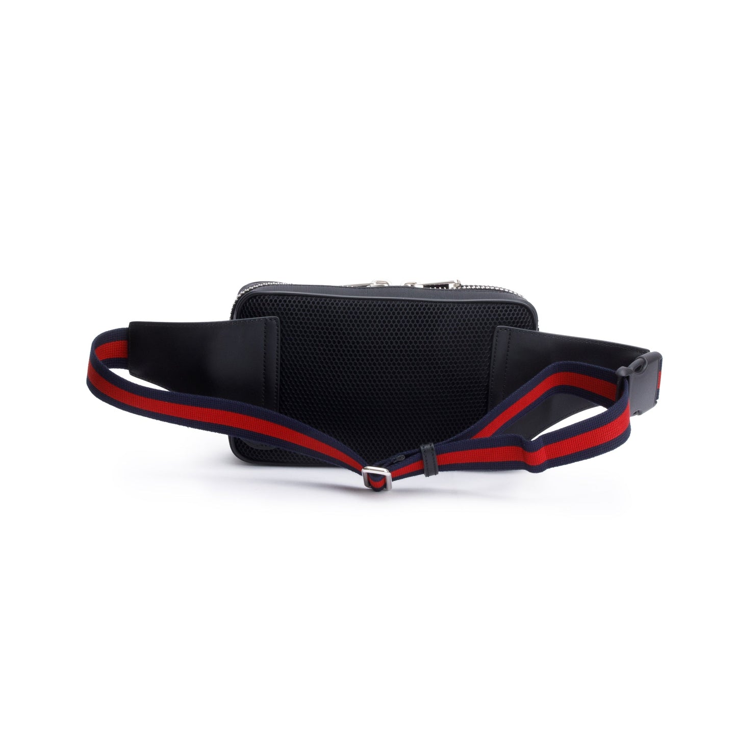 Gucci 2021 Black GG Supreme Belt Bag with Zip Pocket