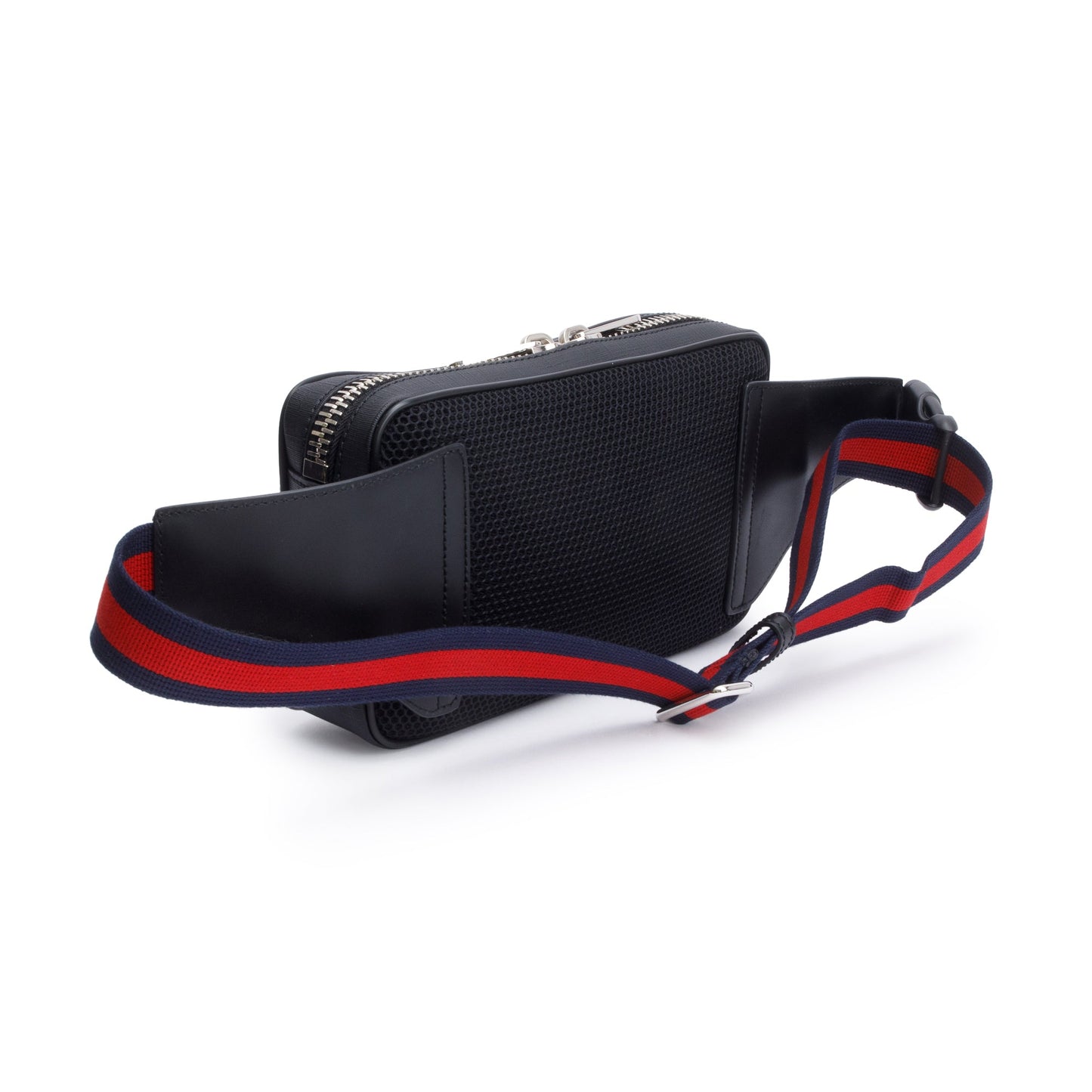 Gucci 2021 Black GG Supreme Belt Bag with Zip Pocket