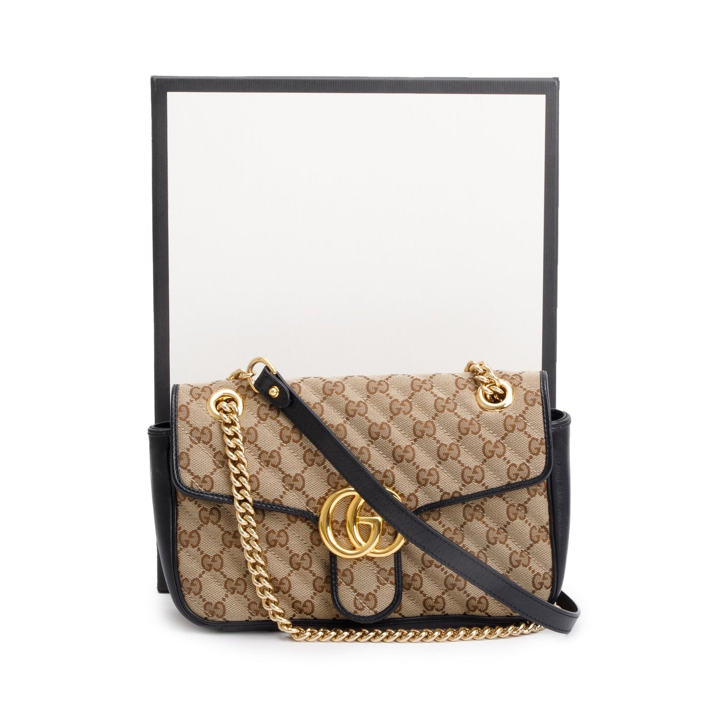Gucci 2021 GG Canvas Marmont Small Shoulder Bag