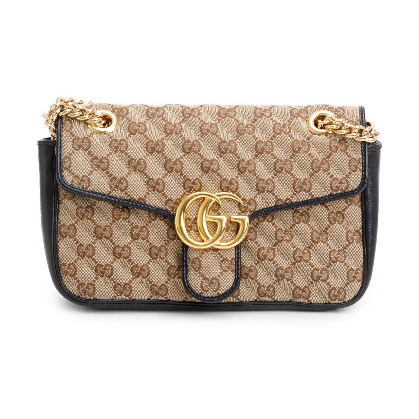 Gucci 2021 GG Canvas Marmont Small Shoulder Bag