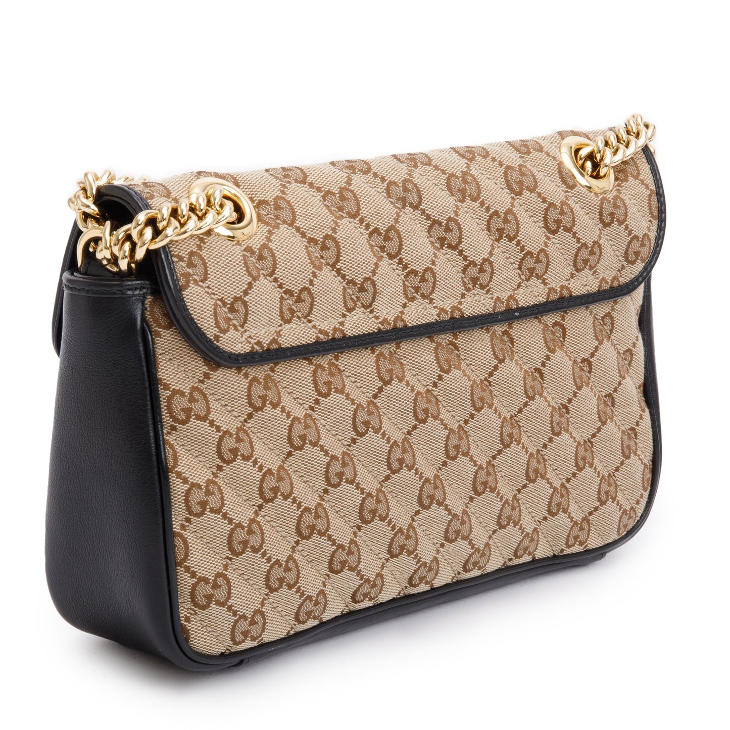 Gucci 2021 GG Canvas Marmont Small Shoulder Bag