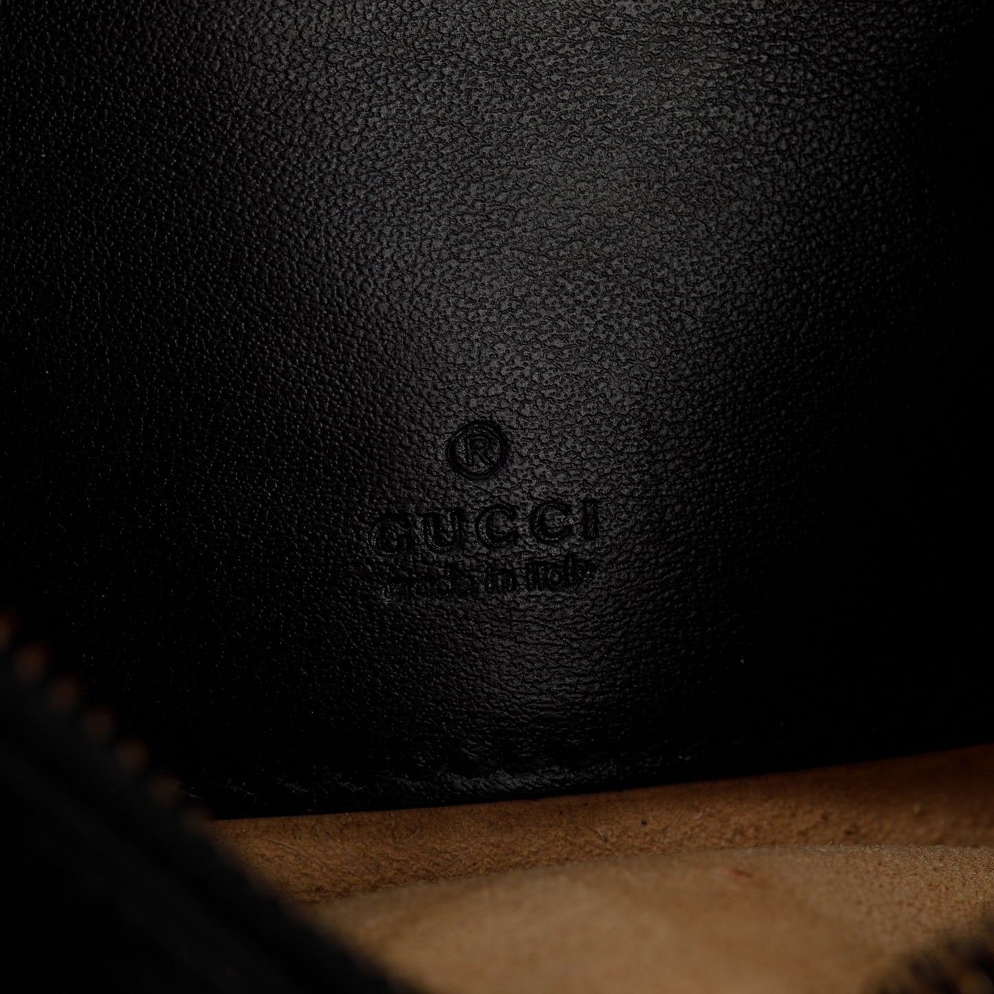 Gucci 2022 Black GG Marmont Half-Moon Shaped Mini Bag