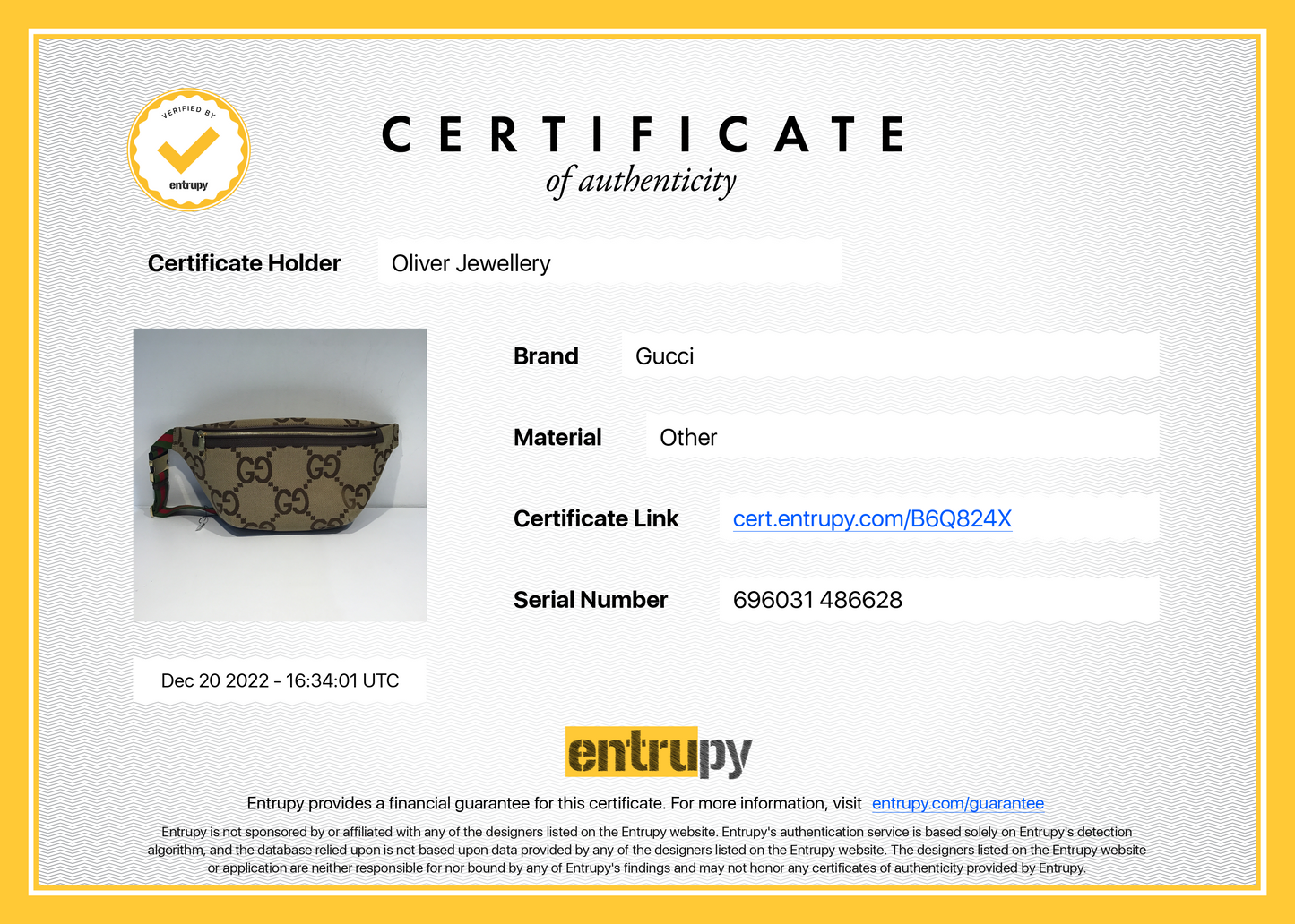 Gucci 2022 Jumbo GG Canvas Belt Bag