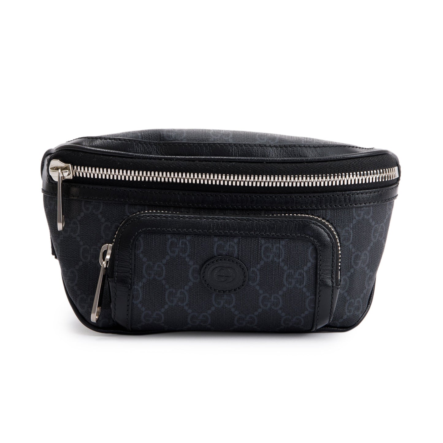 Gucci 2023 Black GG Supreme Interlocking G Belt Bag