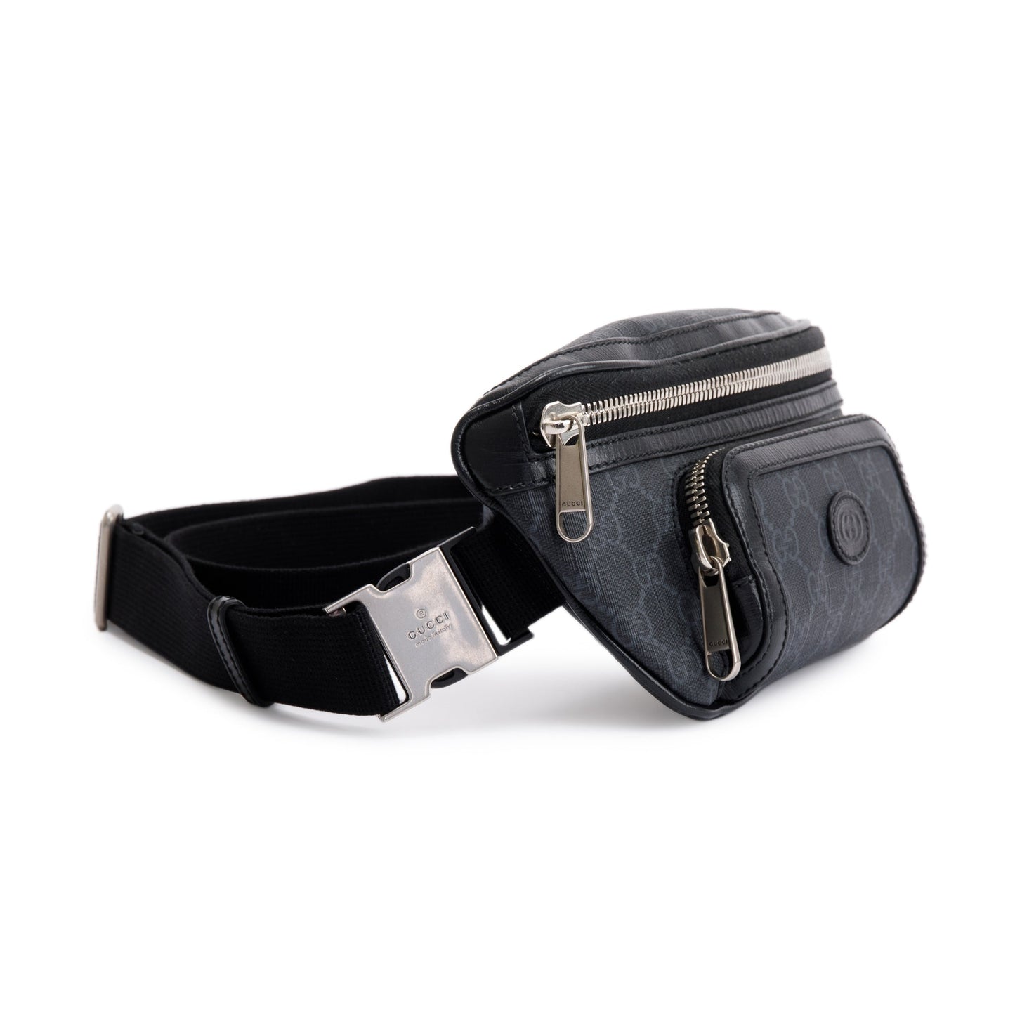 Gucci 2023 Black GG Supreme Interlocking G Belt Bag