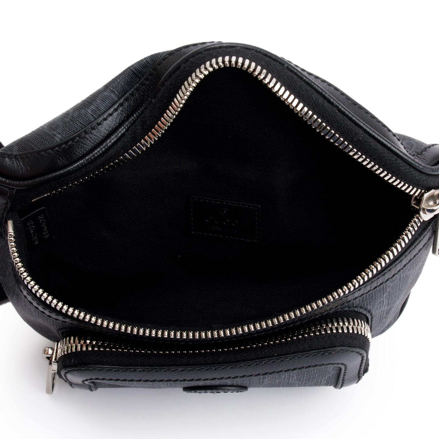 Gucci 2023 Black GG Supreme Interlocking G Belt Bag