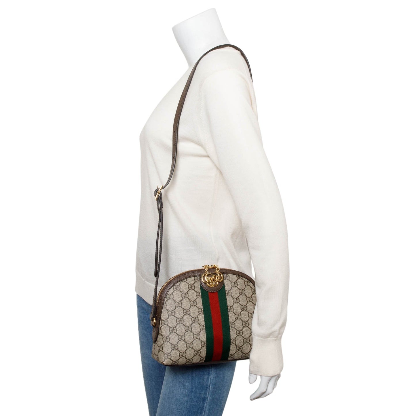 Gucci 2023 GG Ophidia Small Dome Shoulder Bag