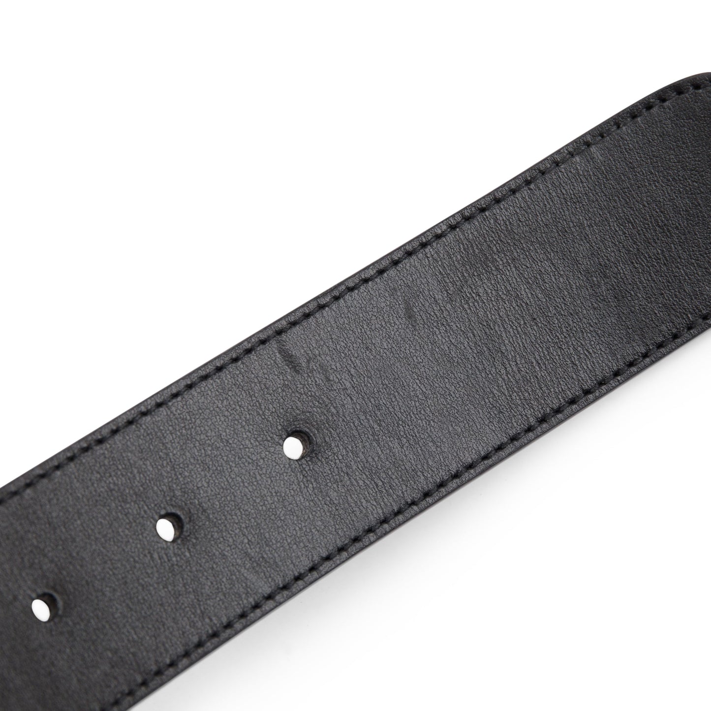 Gucci 2023 GG Supreme Canvas & Black Leather Reversible Marmont Belt