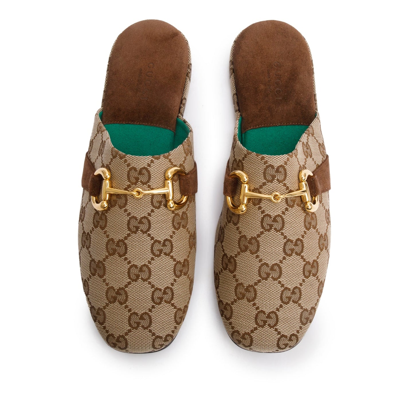 Gucci Beige GG Canvas Horsebit Mule, Size 38