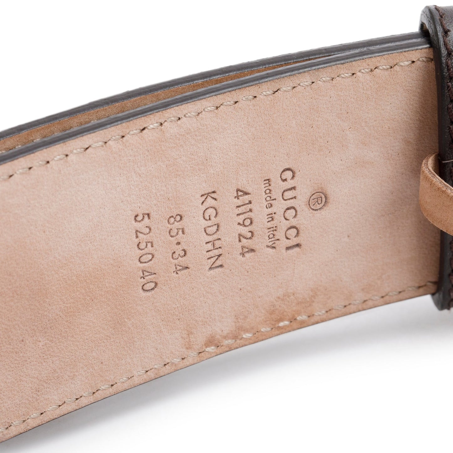 Gucci Beige GG Supreme Canvas Interlocking G Belt 85 34