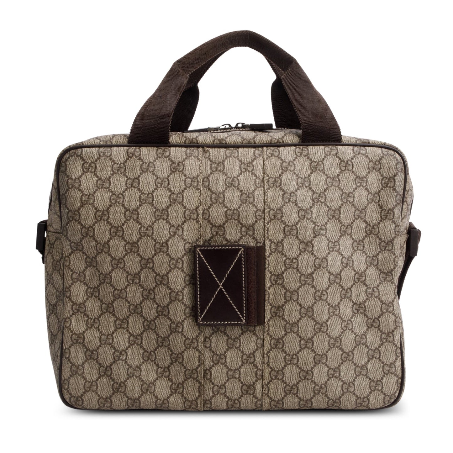 Gucci Brown GG Plus Monogram Interlocking G Briefcase