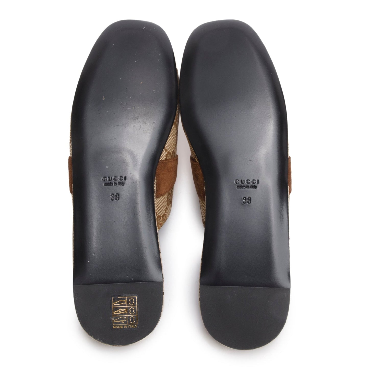 Gucci Beige GG Canvas Horsebit Mule, Size 38