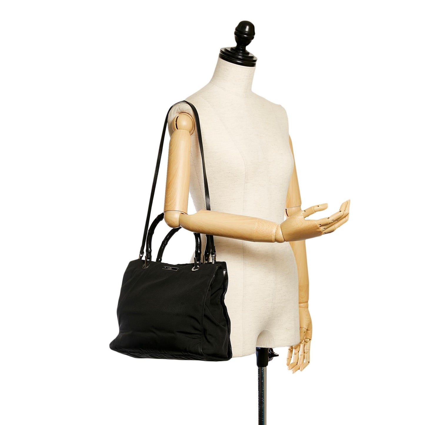 Gucci Bamboo Nylon Satchel (SHG-TotpRg)