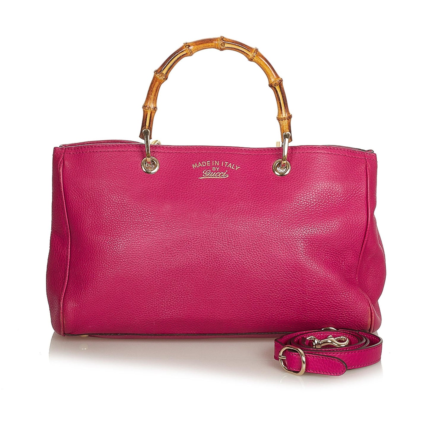 Gucci Bamboo Shopper Leather Satchel (SHG-25434)