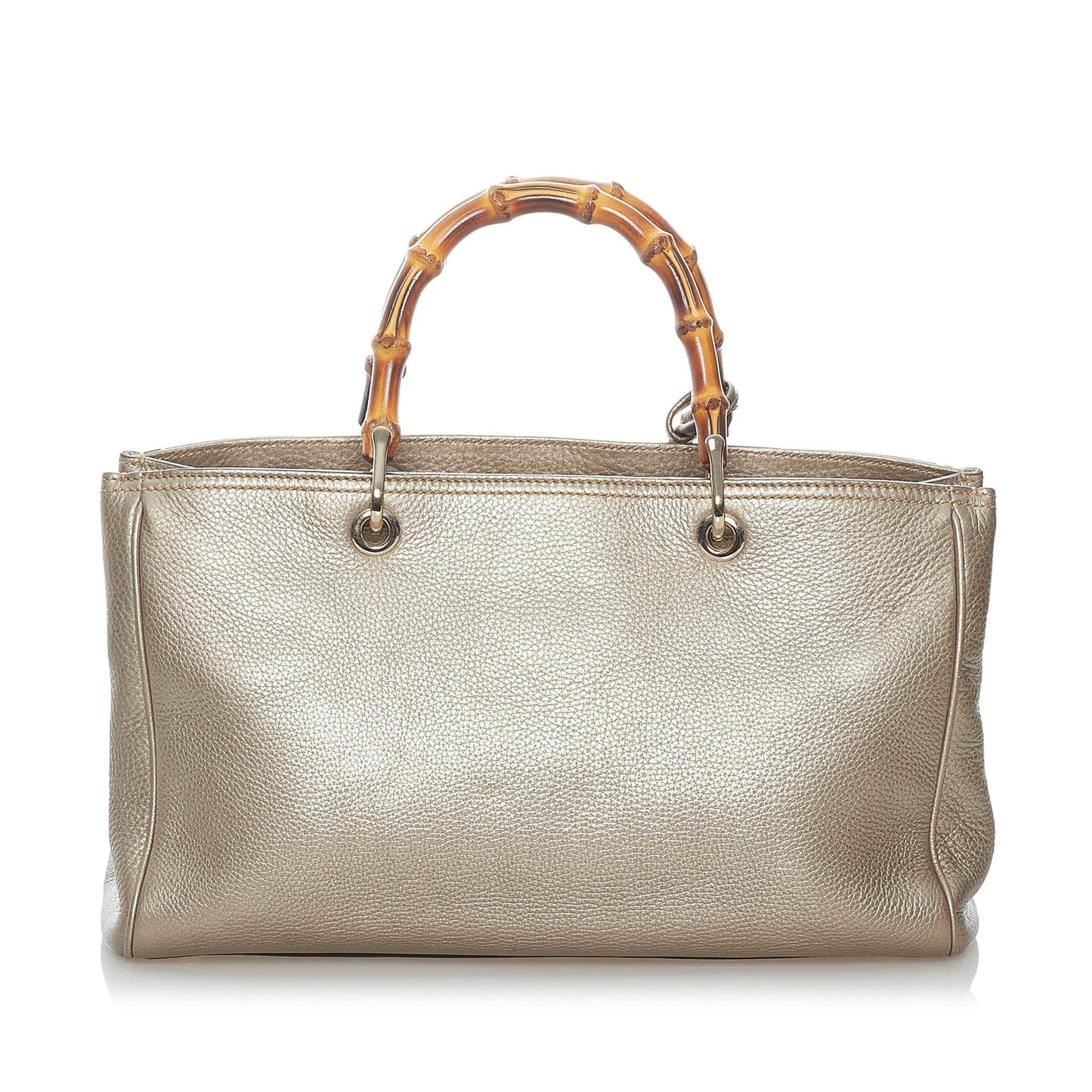 Gucci Bamboo Shopper Leather Satchel (SHG-31045)