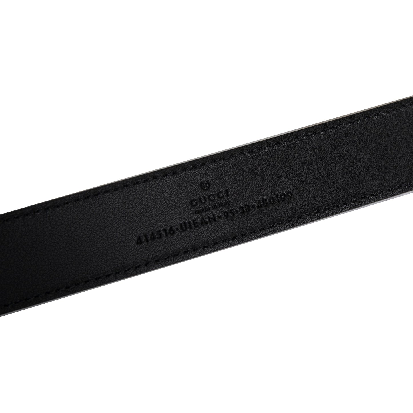 Gucci Bee Accent GG Supreme Thin Belt with Double G Buckle