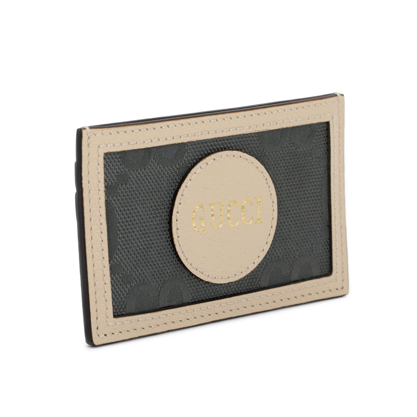 Gucci Beige Calfskin Grey Econyl Off The Grid Card Holder