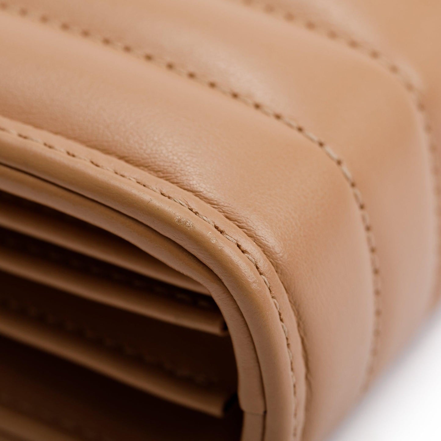 Gucci Beige Calfskin Leather GG Marmont Matelasse Mini Bag