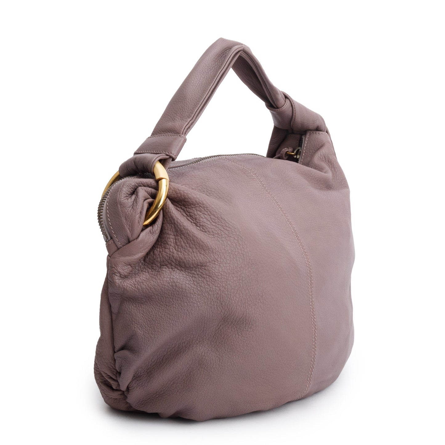 Gucci Beige Calfskin Leather Medium Jungle Bamboo Hobo