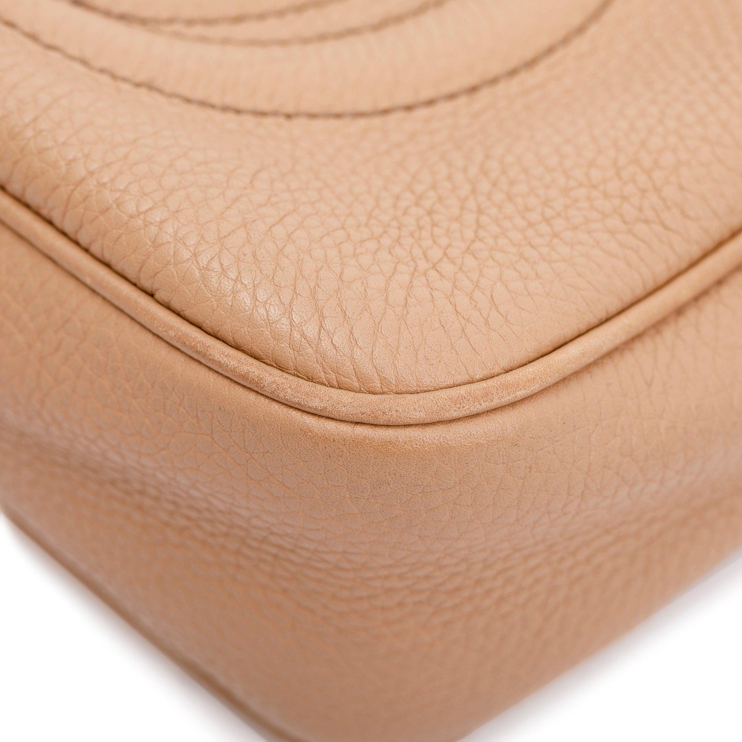 Gucci Beige Calfskin Leather Small Soho Disco Bag